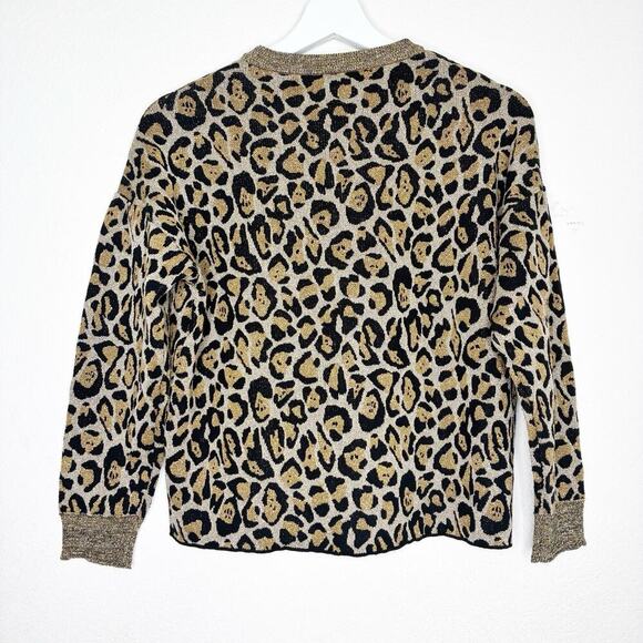 Marella Metallic Threaded Cheetah Sweater - Picture 6 of 8